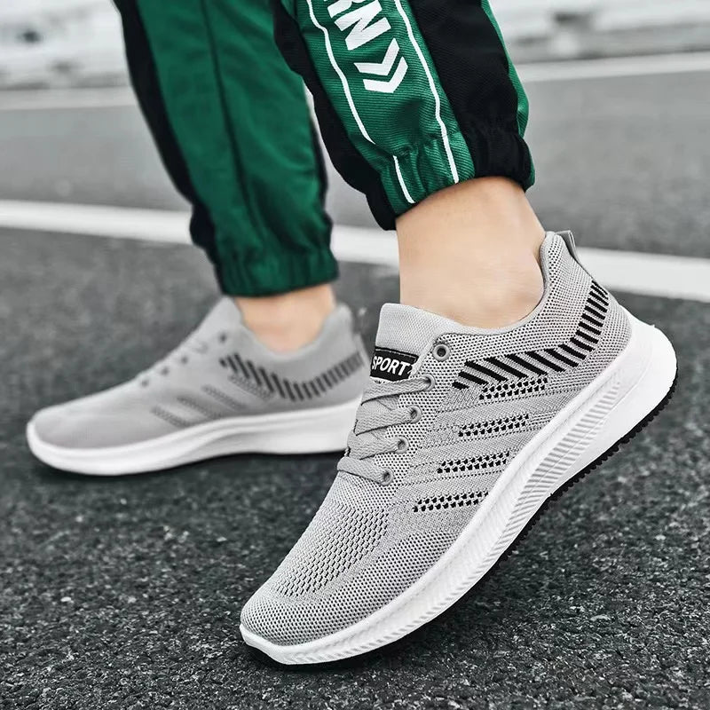 2025 Men's shoes, casual shoes, fashionable sports shoes, breathable running shoes, outdoor walking training tennis shoes 