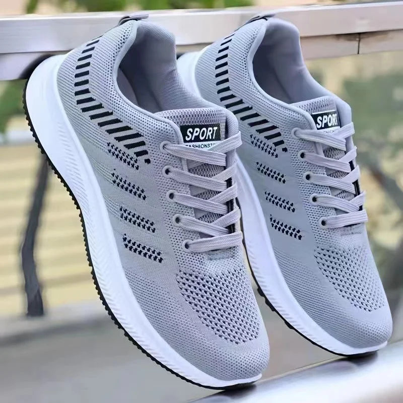 2025 Men's shoes, casual shoes, fashionable sports shoes, breathable running shoes, outdoor walking training tennis shoes 
