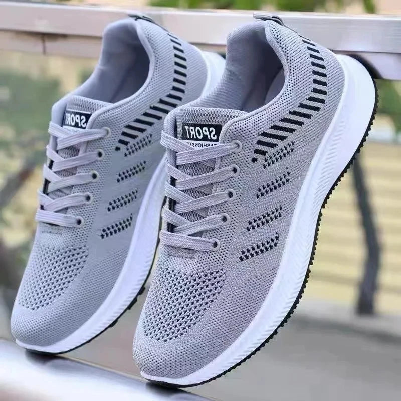 2025 Men's shoes, casual shoes, fashionable sports shoes, breathable running shoes, outdoor walking training tennis shoes 