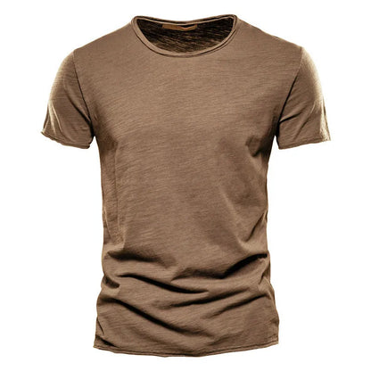 100% Cotton Men T-shirt Casual Soft Fitness Summer Thin T-shirts Men's Home Clothes O-Neck Short Sleeve Soild T Shirt for Men