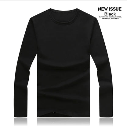 2025 MRMT Brand New Men's T-Shirts Long Sleeve Slim Men T-Shirt Young Man Pure Color Tops Tees Shirt O-Neck For Male Boys Tshirt