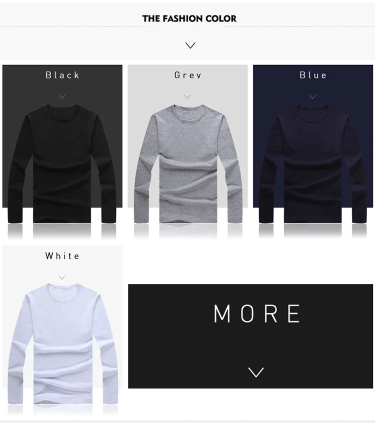 2025 MRMT Brand New Men's T-Shirts Long Sleeve Slim Men T-Shirt Young Man Pure Color Tops Tees Shirt O-Neck For Male Boys Tshirt