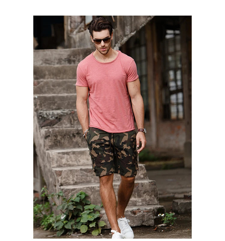 100% Cotton Men T-shirt Casual Soft Fitness Summer Thin T-shirts Men's Home Clothes O-Neck Short Sleeve Soild T Shirt for Men