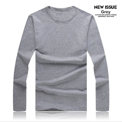 2025 MRMT Brand New Men's T-Shirts Long Sleeve Slim Men T-Shirt Young Man Pure Color Tops Tees Shirt O-Neck For Male Boys Tshirt