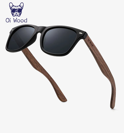 Oi Wood Brand Natural Wooden Sunglasses Men Polarized Fashion Sun Glasses Original Wood Oculos De Sol Masculino New TR90 Frames