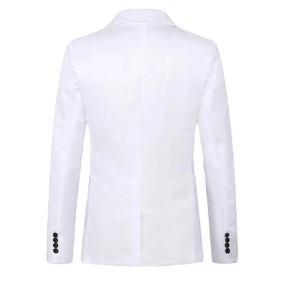 Men's Trendy Leisure Boutique Suit Jacket  Autumn Casual Business Slim Fit Non-ironing Single Button Suit Solid Formal Blouse