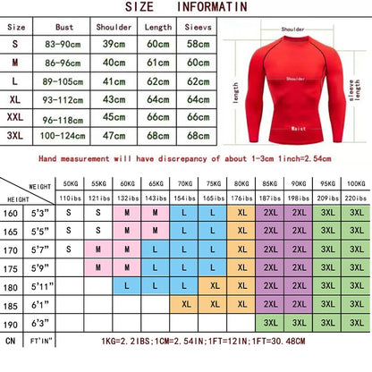 Sun Protection Sports Second Skin Running T-shirt Men's Fitness Rashgarda MMA Long Sleeves Compression Shirt Workout Clothing