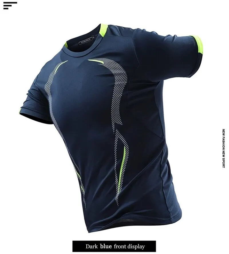 Men New Compression Shirt Men Fitness Gym Super Hero Sport Running T-Shirt Fitness Training Breathable Quick Dry Short Sleeve