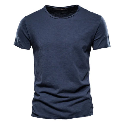 100% Cotton Men T-shirt Casual Soft Fitness Summer Thin T-shirts Men's Home Clothes O-Neck Short Sleeve Soild T Shirt for Men