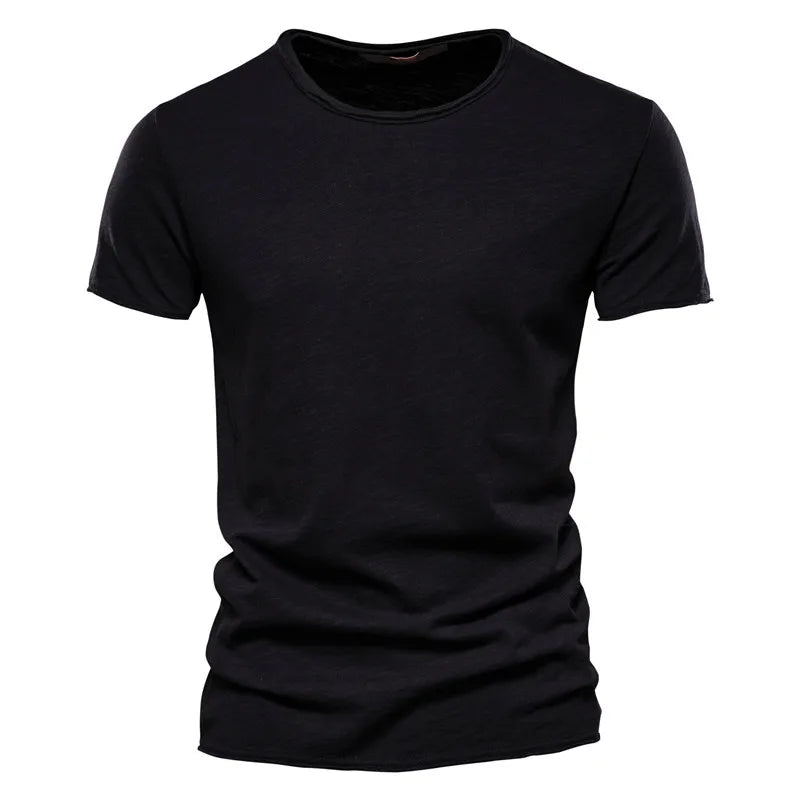 100% Cotton Men T-shirt Casual Soft Fitness Summer Thin T-shirts Men's Home Clothes O-Neck Short Sleeve Soild T Shirt for Men